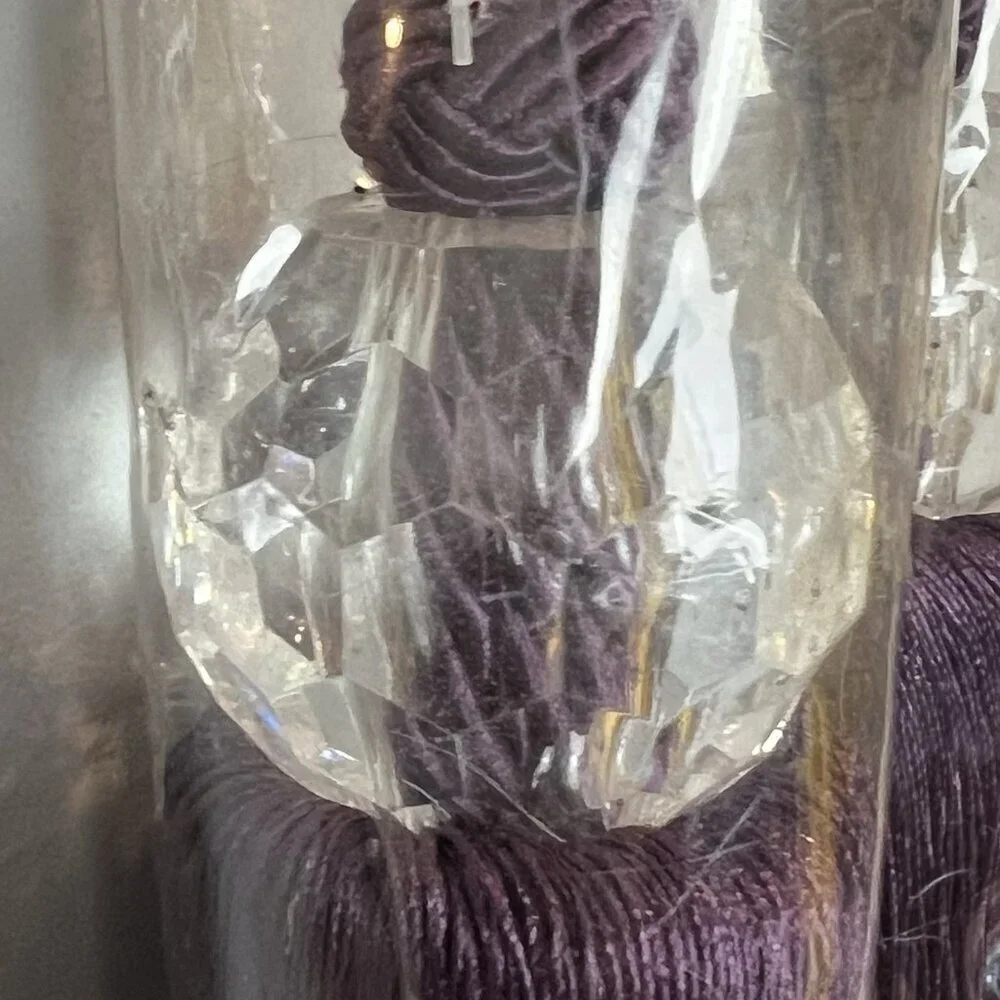 1 Pair Deep Purple Curtain Tieback Tassel Crystal Ball Rope Tiebacks Home Decor
